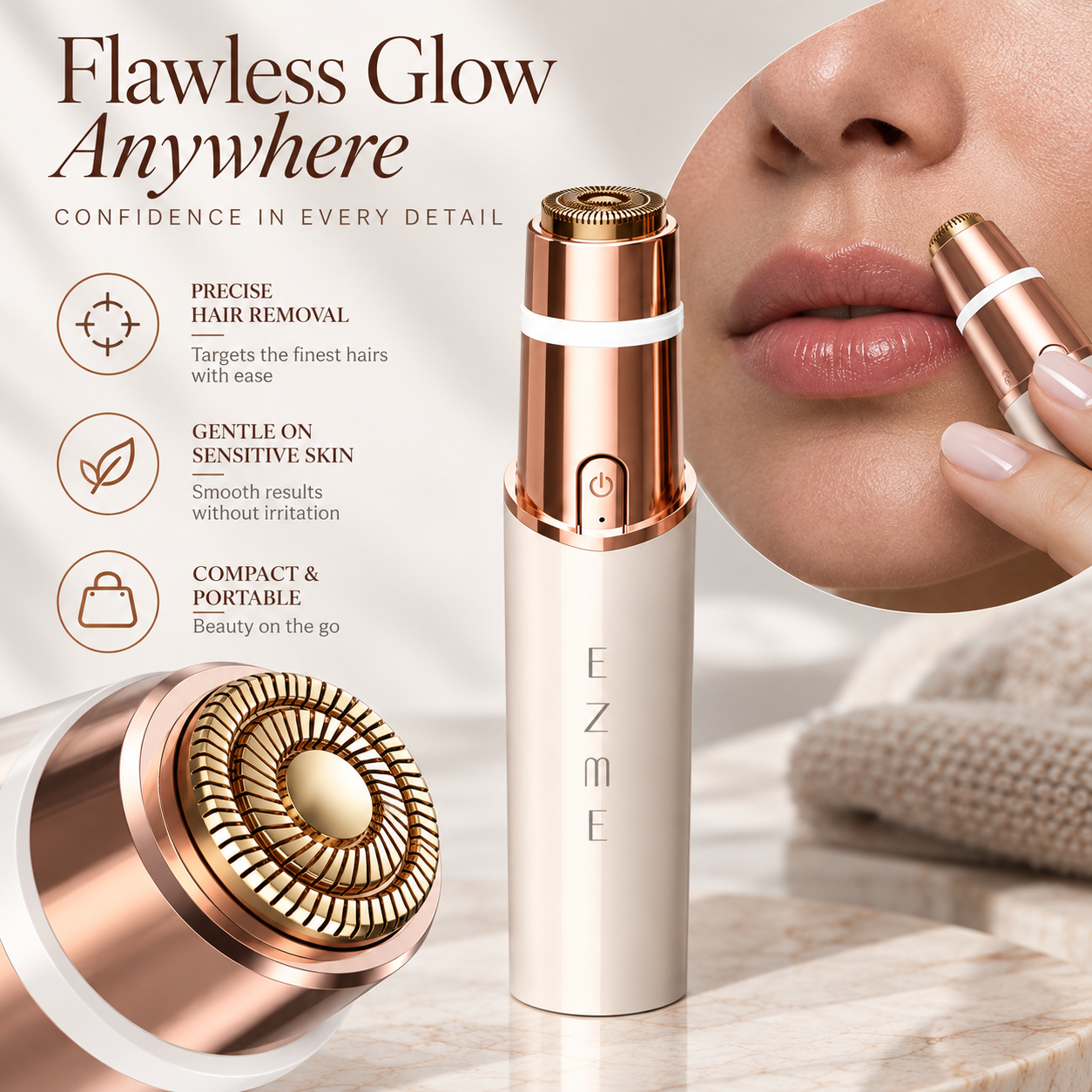 2 in 1 Facial & Eyebrow Trimmer By Ezme