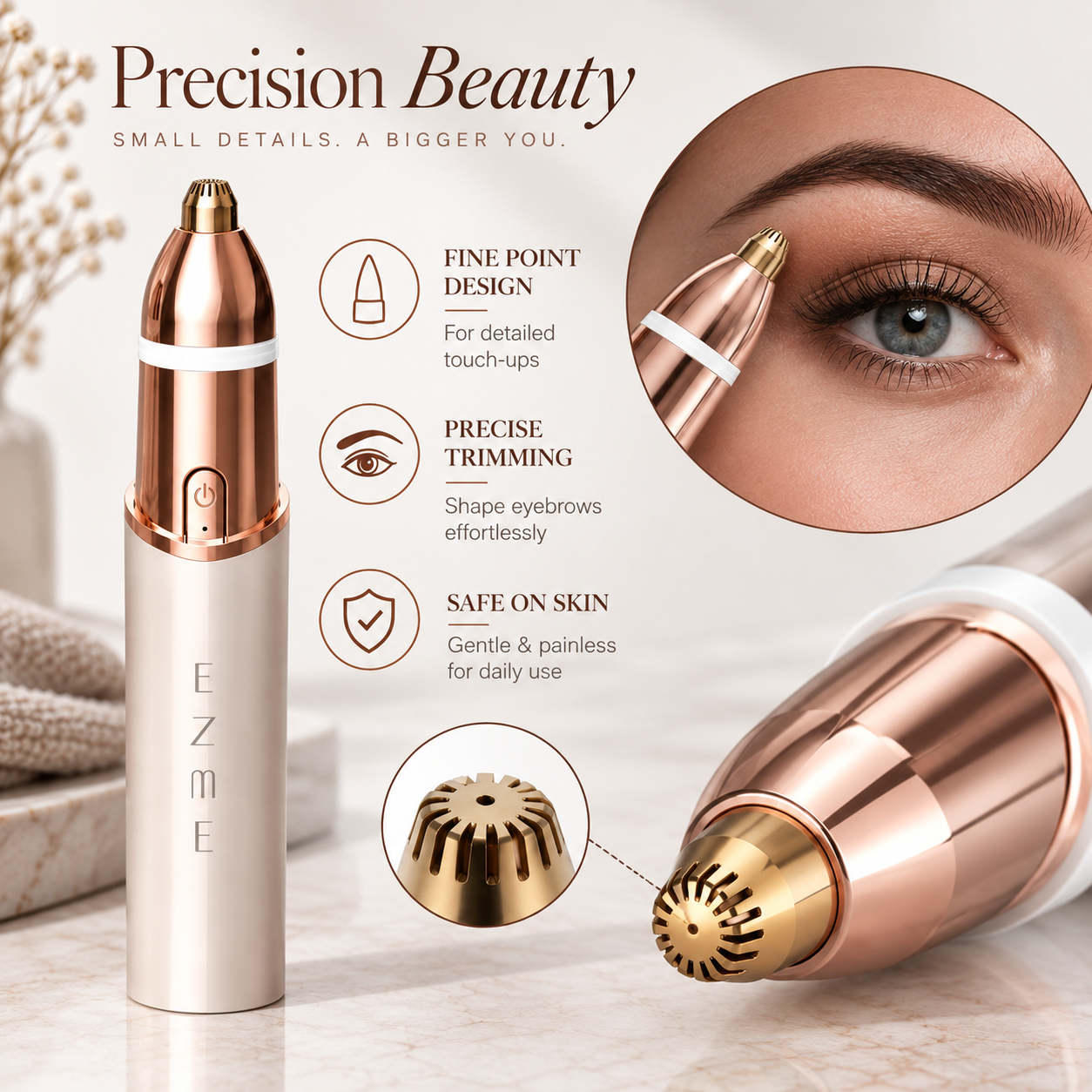 2 in 1 Facial & Eyebrow Trimmer By Ezme